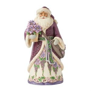 Purple Santa Figurine